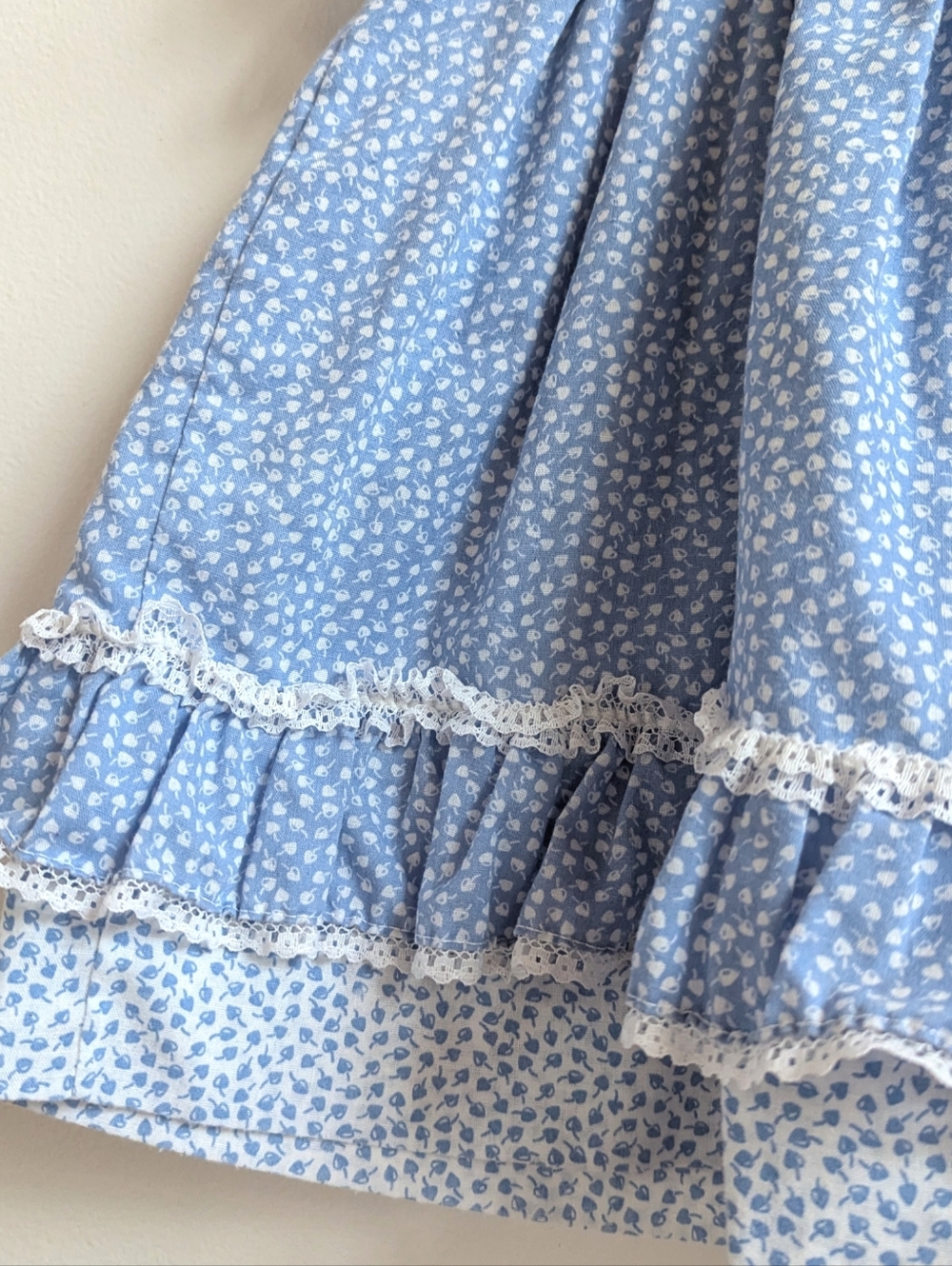 Vtg Toddle Tykes Dress 12m Baby Girl Blue Floral Cottagecore - Picture 3 of 6